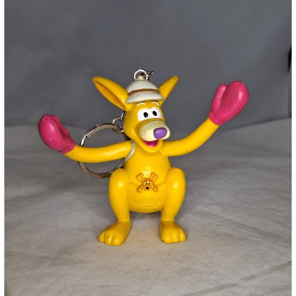 Aussie Land Boxing Kangaroo Bendable Figure Keyring Keychain
